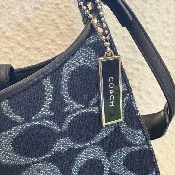 Coach Navy and Dusty Blue Shoulder Bag - Picture 7 of 8